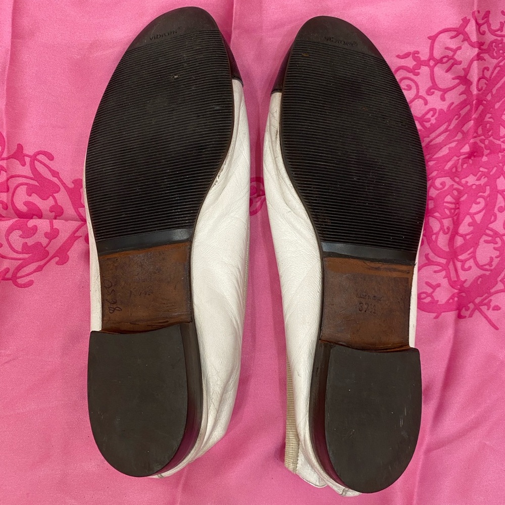 Chanel vintage leather ballerina flats size 37.5 - Picture 6 of 8